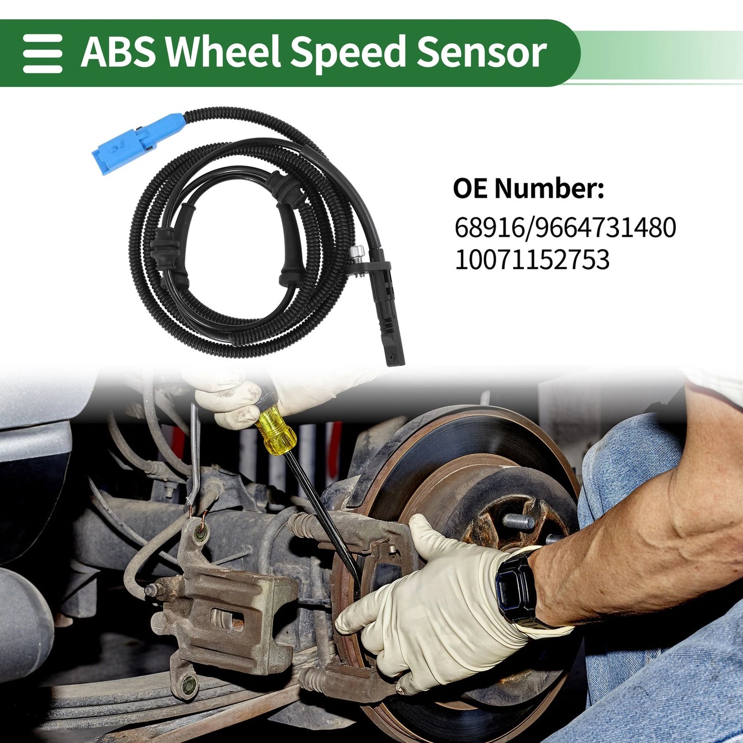 ABS Wheel Speed Sensor for PEUGEOT 508 (2010-2019)