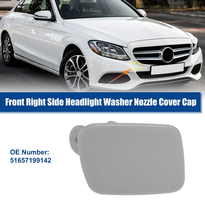 Front Right Headlight Washer Nozzle Cover for BMW X5 E70 (2007-2013) Gray