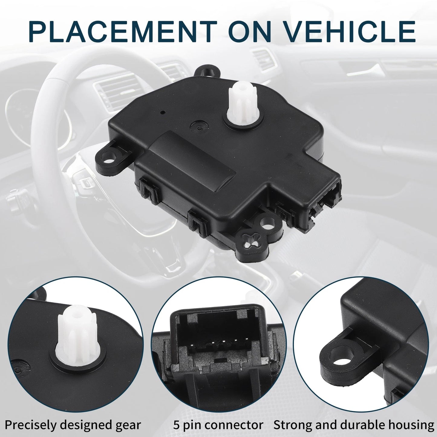 2 x No.68232703AA HVAC Heater Blend Door Actuator for Dodge Durango (2014-2021)