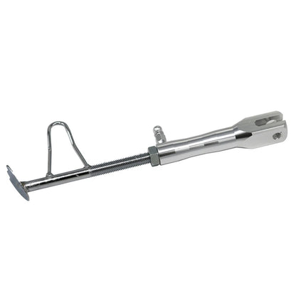 Adjustable Non-Slip Motorcycle Foot Side Stand Support Leg Kickstand Silver