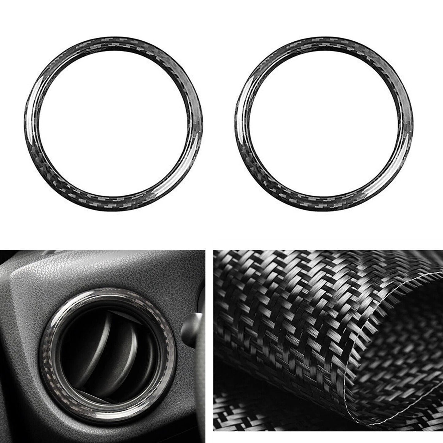 2 x Carbon Fiber Air Vent Outlet Covers for Subaru BRZ, Toyota 86 (2012-2020)