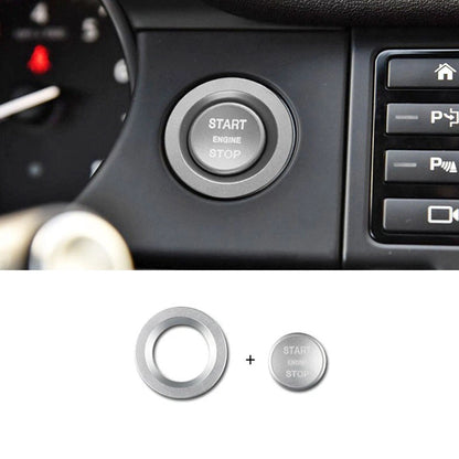 Red Aluminum Engine Start Buttons Ring Cover Trim For Land Rover Range Rover