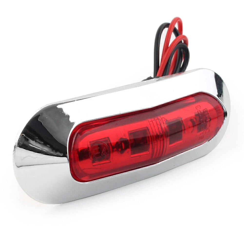 4 x LED Side Clearance Marker Light Red for Car Truck Trailer Pickup 12V 24V