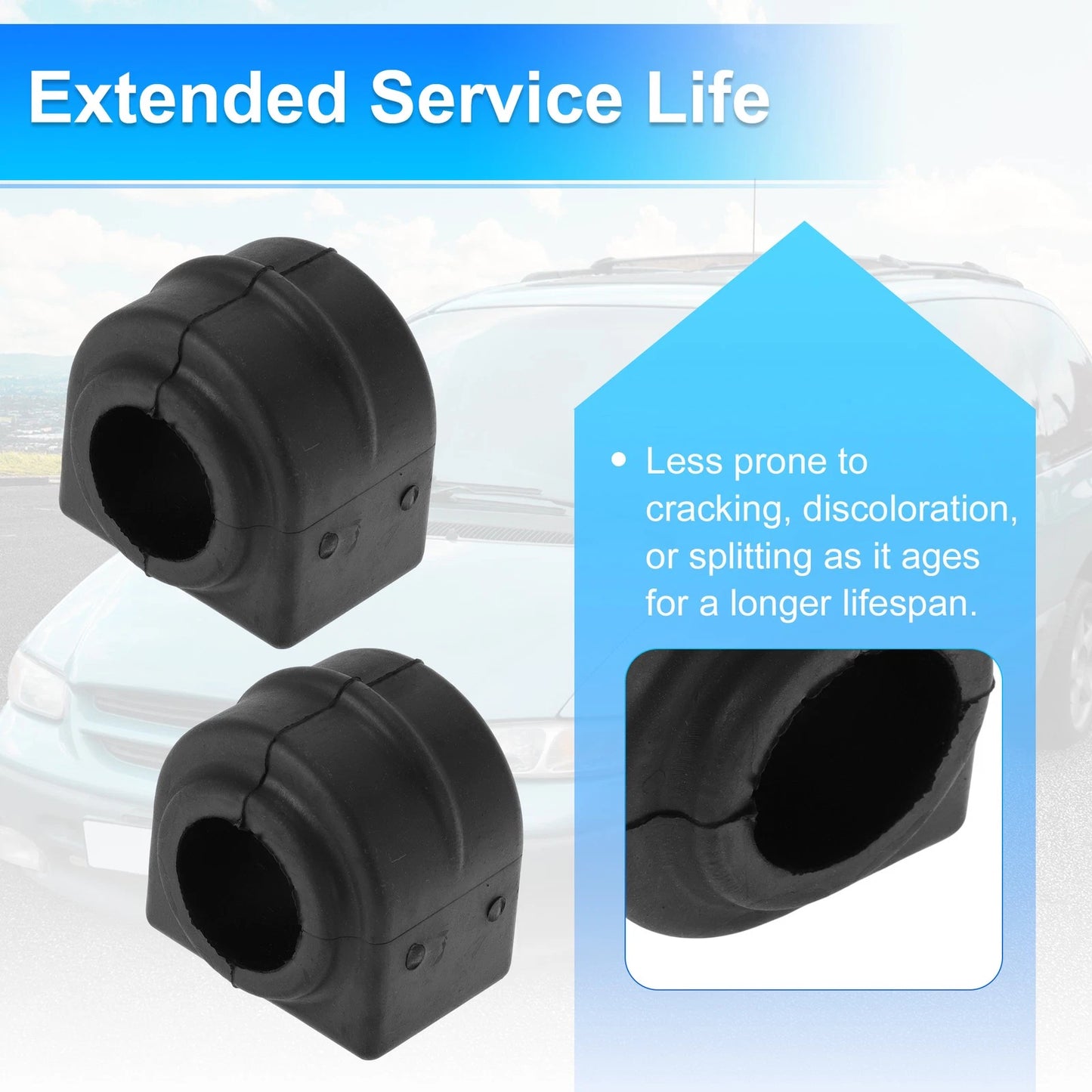 Stabilizer Sway Bar Bushing Kit for BUICK ENCLAVE Black (2008-2017)