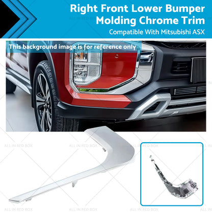 Right Front Lower Bumper Molding Chrome Trim for Mitsubishi ASX (20-21)