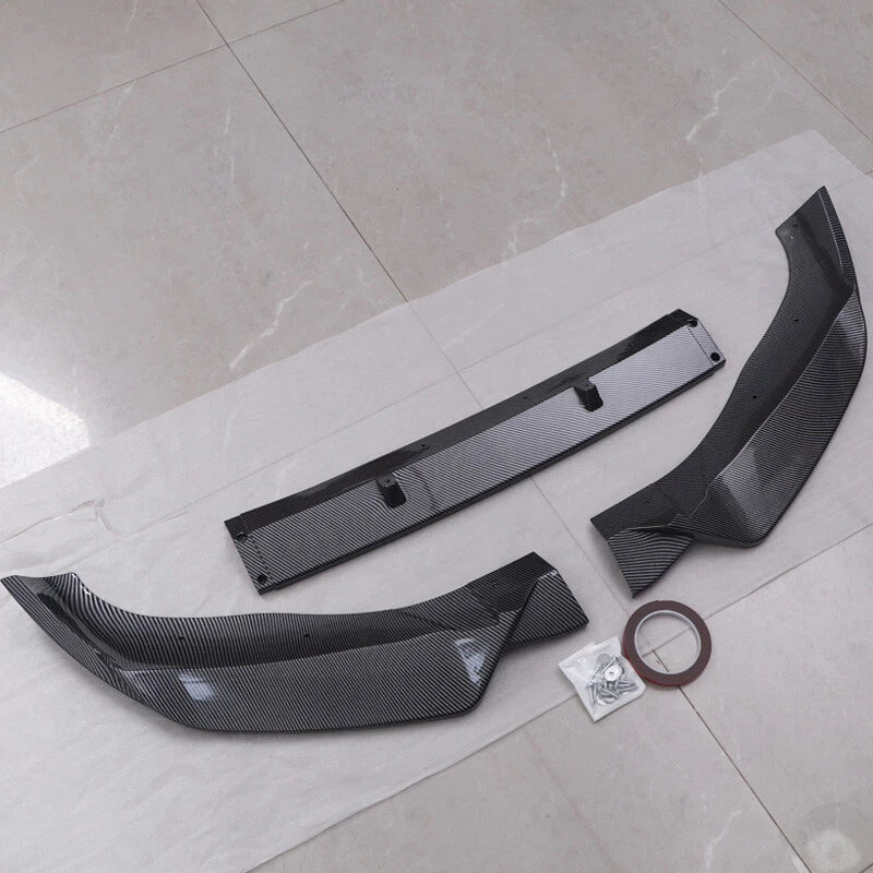 Front Bumper Spoiler Lip for BMW X3 G01 X4 G02 2022-2023 Carbon Black