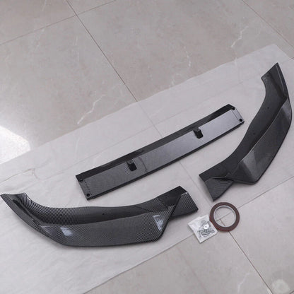 Front Bumper Spoiler Lip for BMW X3 G01 X4 G02 2022-2023 Carbon Black
