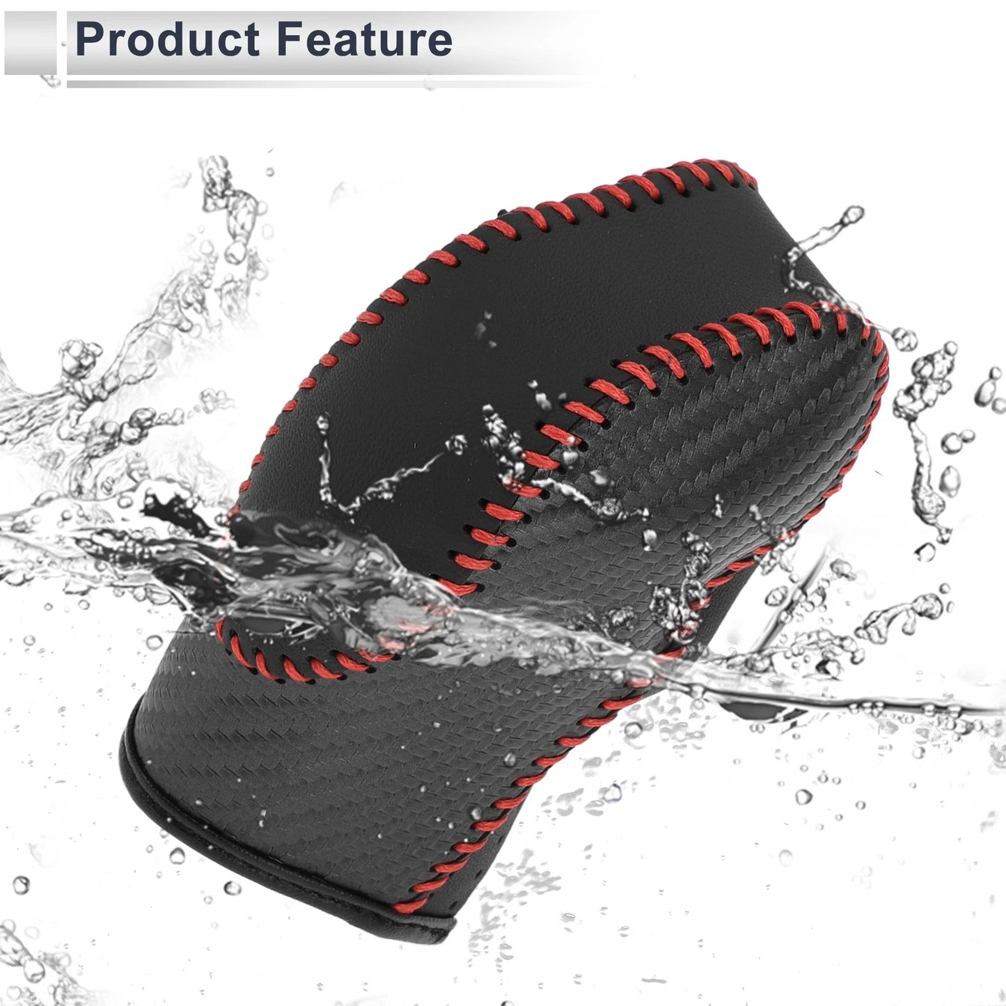 Black Carbon Fiber Gear Shift Knob Cover for Ford