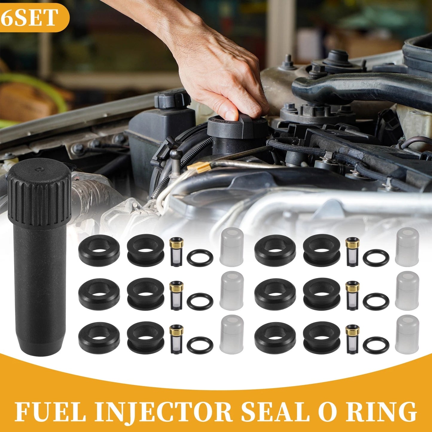 6 x Fuel Injector O Rings for Toyota 3VZE 3.0 (1988-1995)