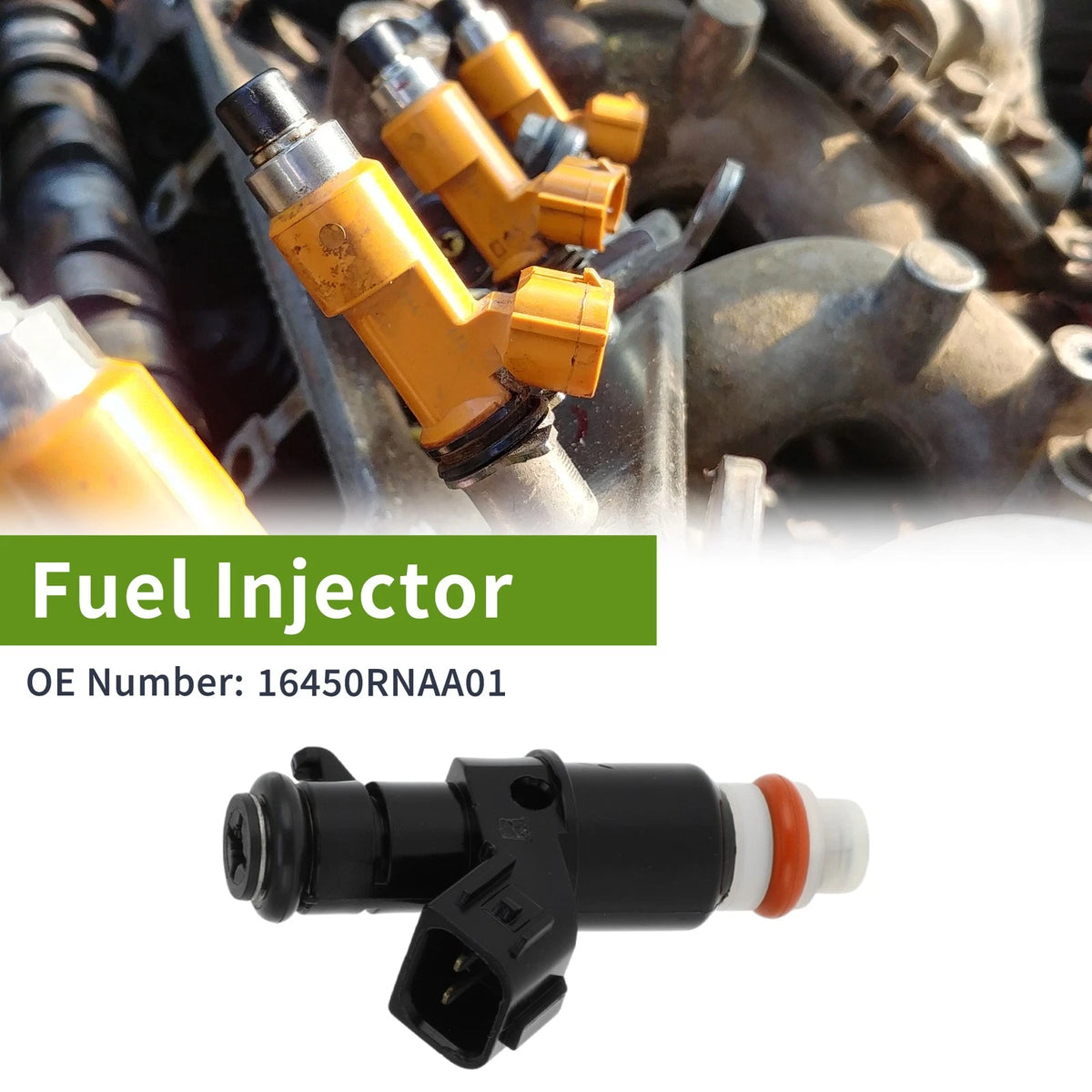 Fuel Injector for Honda Civic 1.8 (2006-2011) - 1 x Black Injector
