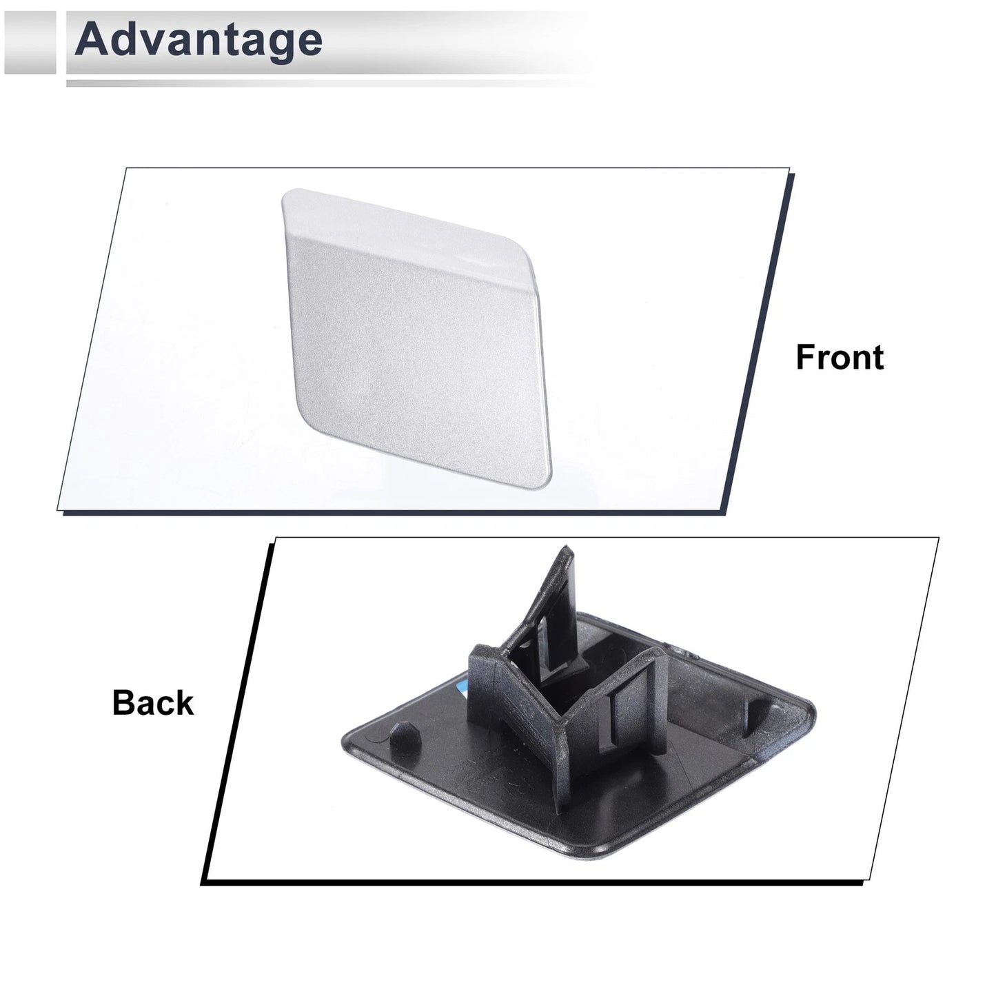 Bumper Headlight Washer Nozzle Cover for BMW X5 (2000-2006) Silver Tone