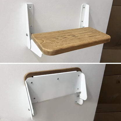 Foldable Teak Wood Step Board Footrest for Boat Helm 305x158mm