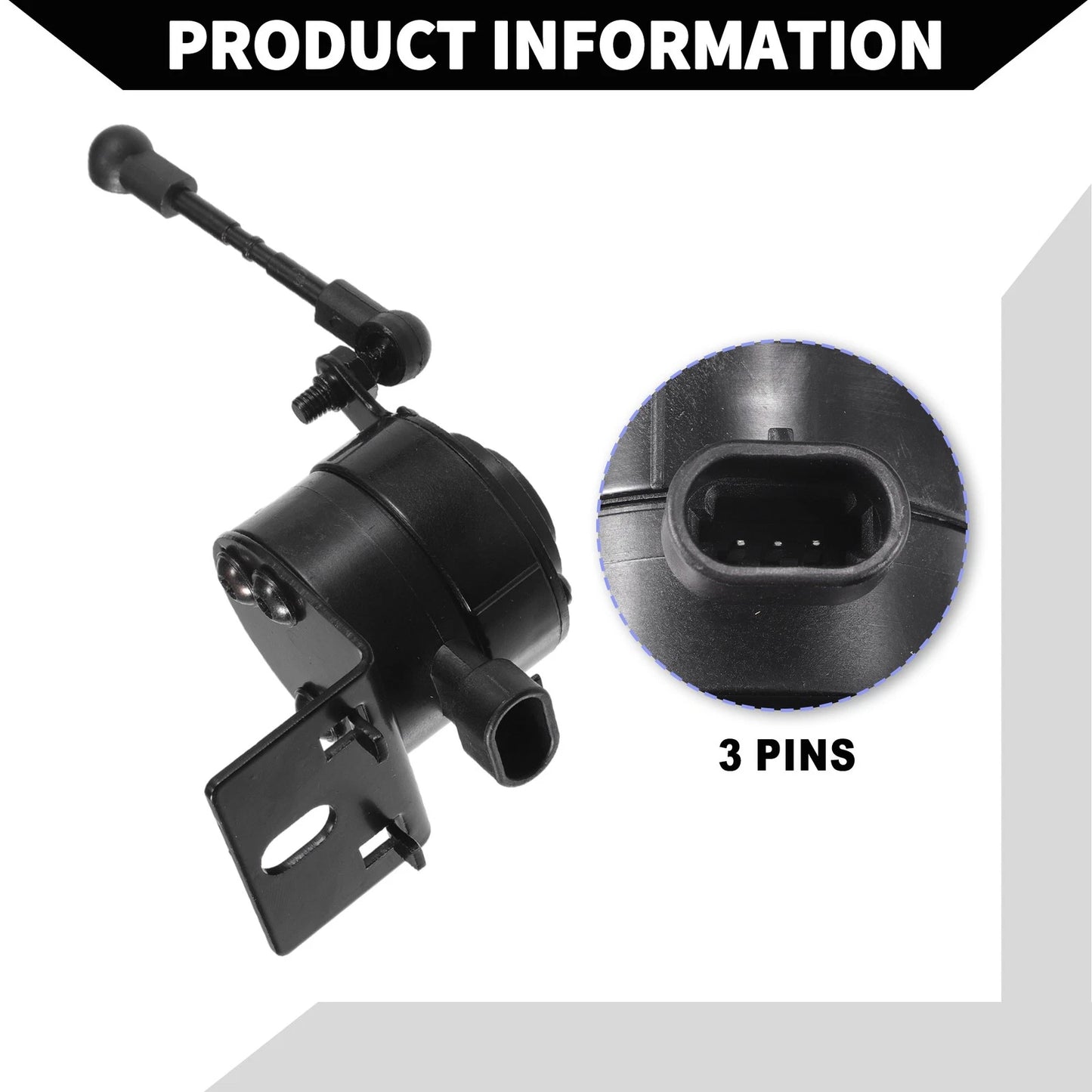 Suspension Ride Height Level Sensor for Chevrolet Front Right Black
