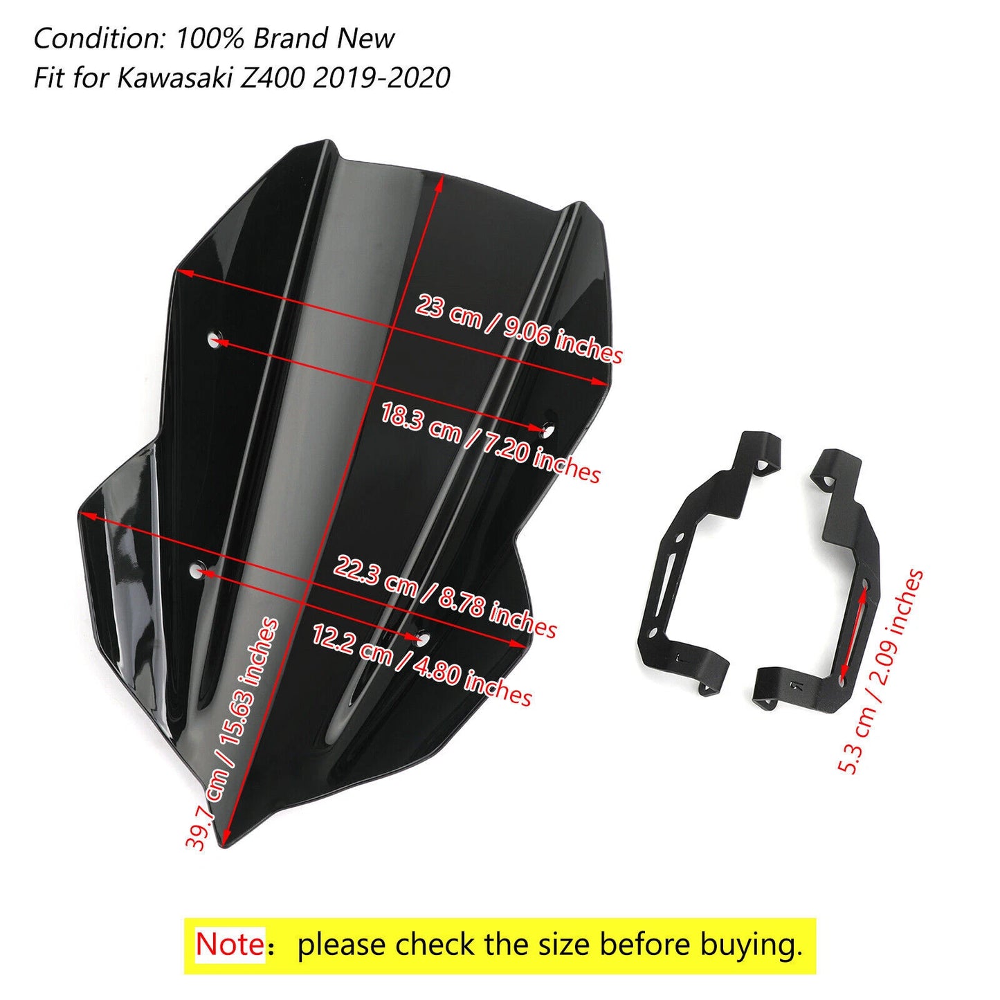Windshield for Kawasaki Z400 (2019-2020)