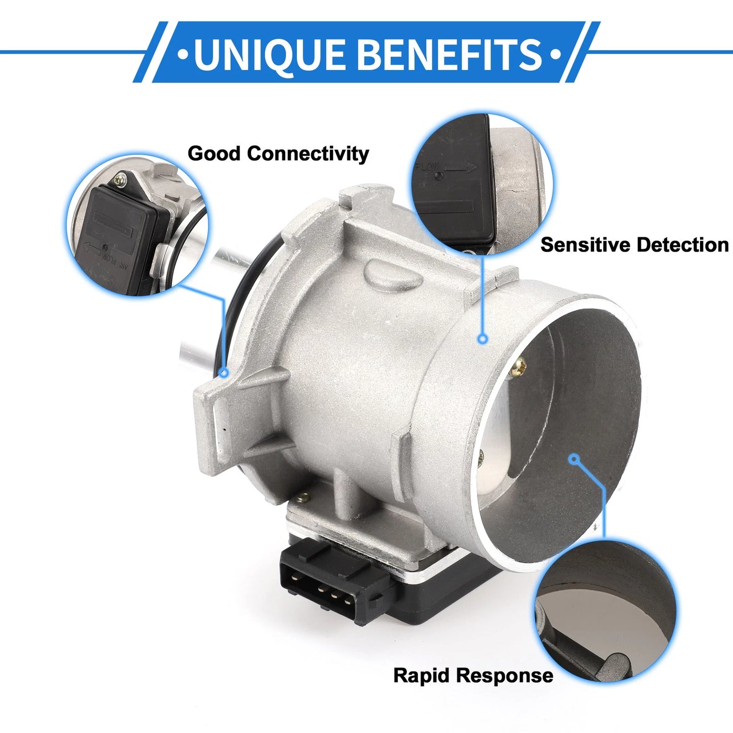 Mass Air Flow Sensor Assembly for Ford Contour L4 2.0L (1995-1999)