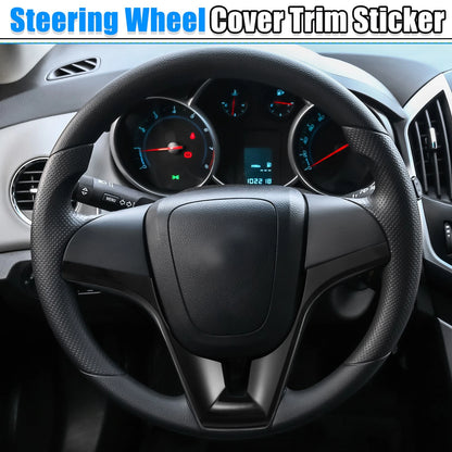 Steering Wheel Cover Trim Black ABS Plastic for Chevrolet Cruze (2010-2015)