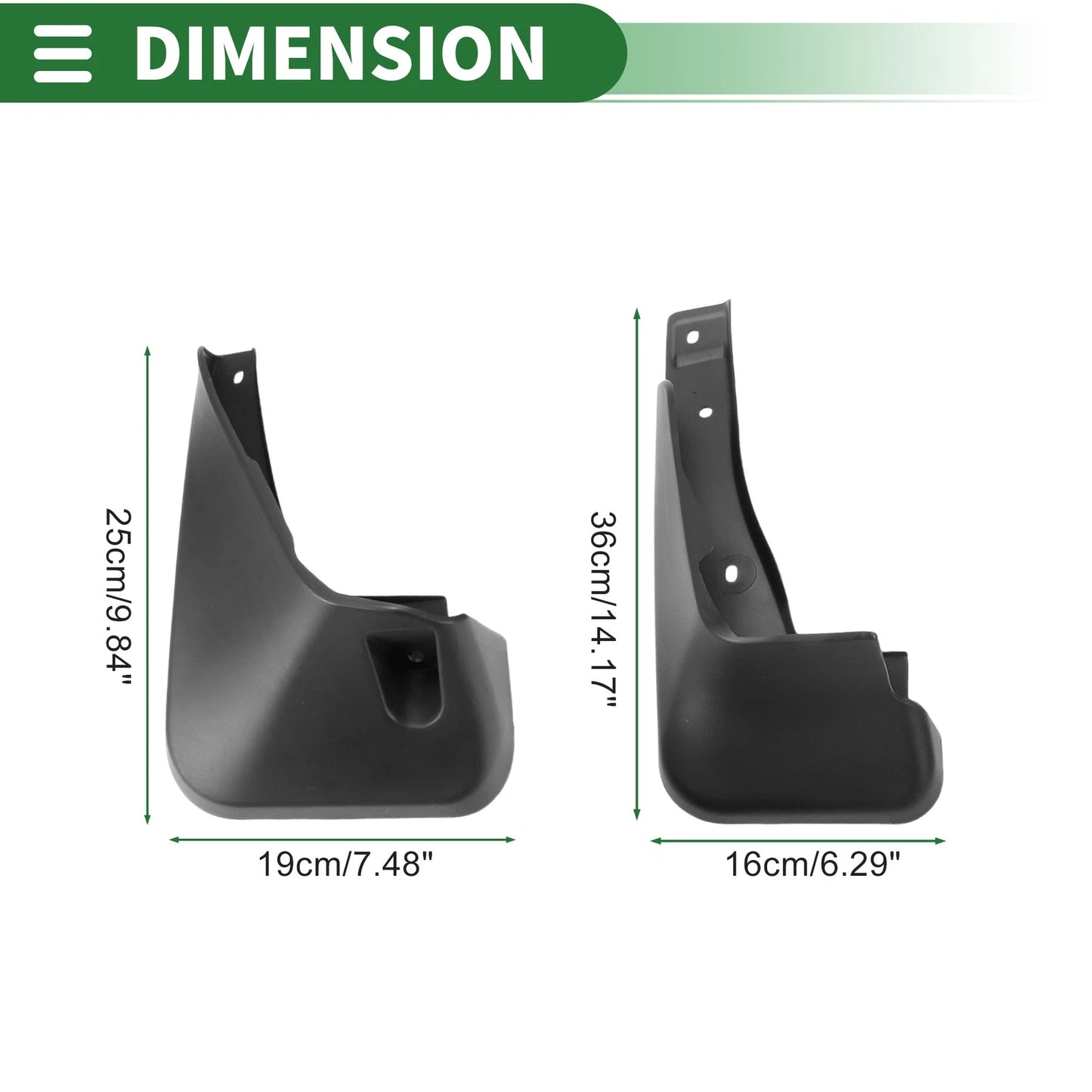 Mud Flaps Splash Guards Front & Rear for Lexus NX300 (2015-2021)