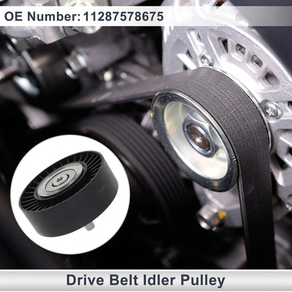 Drive Belt Idler Pulley Black for BMW Series 3 (2008 - 2012) 1 Pcs