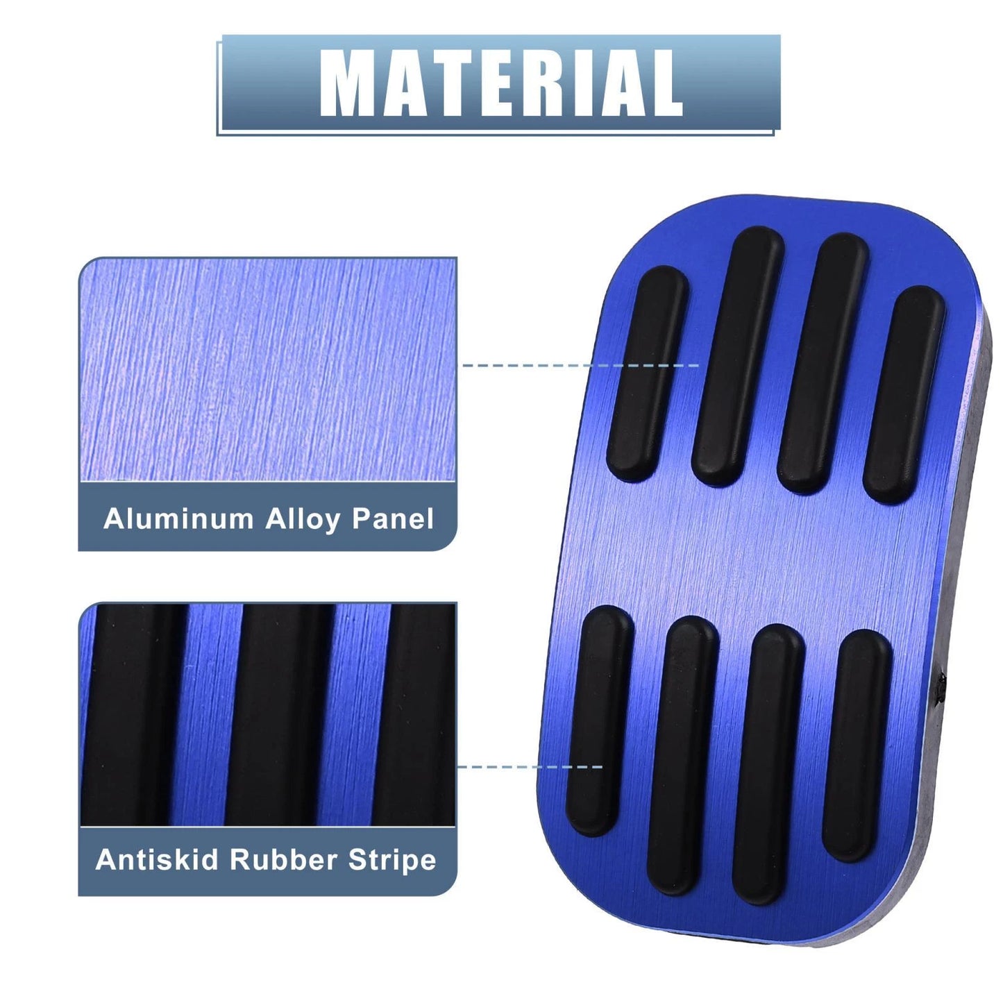 Gas Pedal Brake Pad Covers Anti-Slip for Toyota C-HR (2016-2018) Blue