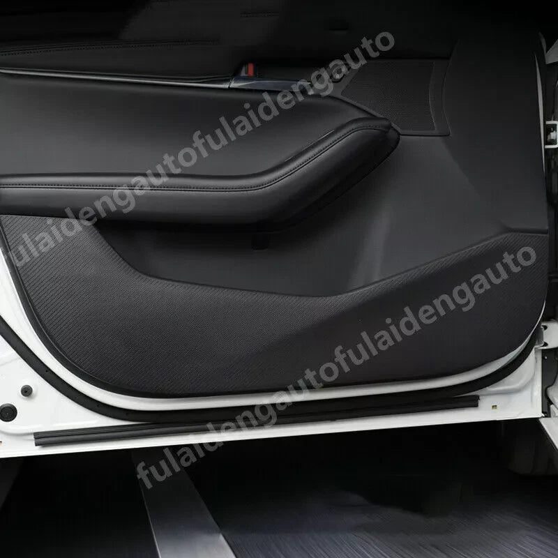 Leather Door Anti Kick Pad Protective Trim Cover for Mazda 3 Axela (2019–2021)