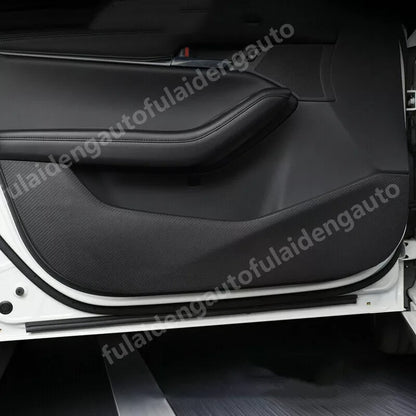 Leather Door Anti Kick Pad Protective Trim Cover for Mazda 3 Axela (2019–2021)