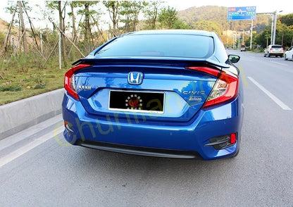 Blue Painted Spoiler Wing for Honda Civic 2016-2021 4DR Sedan RS