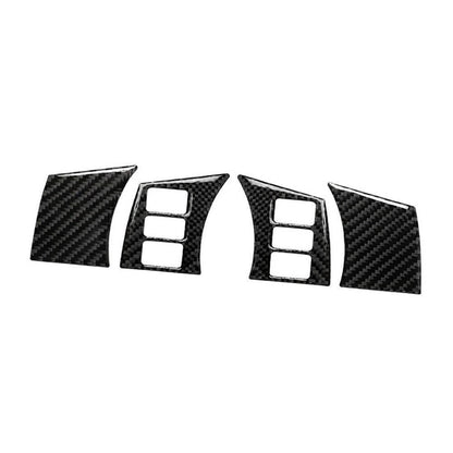 Carbon Fiber 4x Interior Steering Wheel Panel Cover for Nissan 350Z (2006-2009)