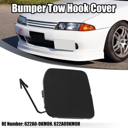 Bumper Tow Hook Cover Cap for Nissan Versa Sedan (2015-2019) Matte Black