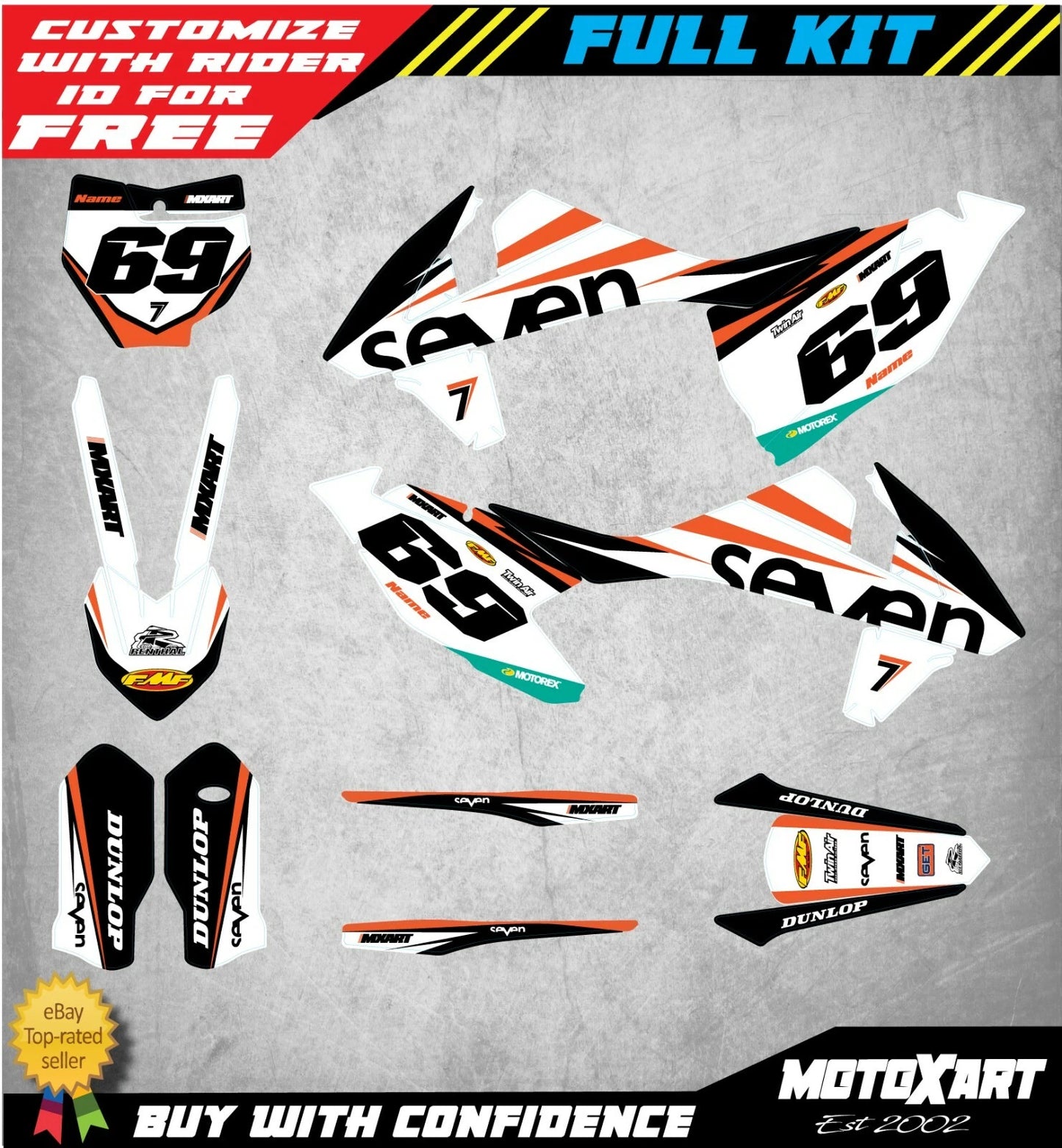 Custom Graphics Kit Stickers for KTM SX 125 150 250 (2016-2018)