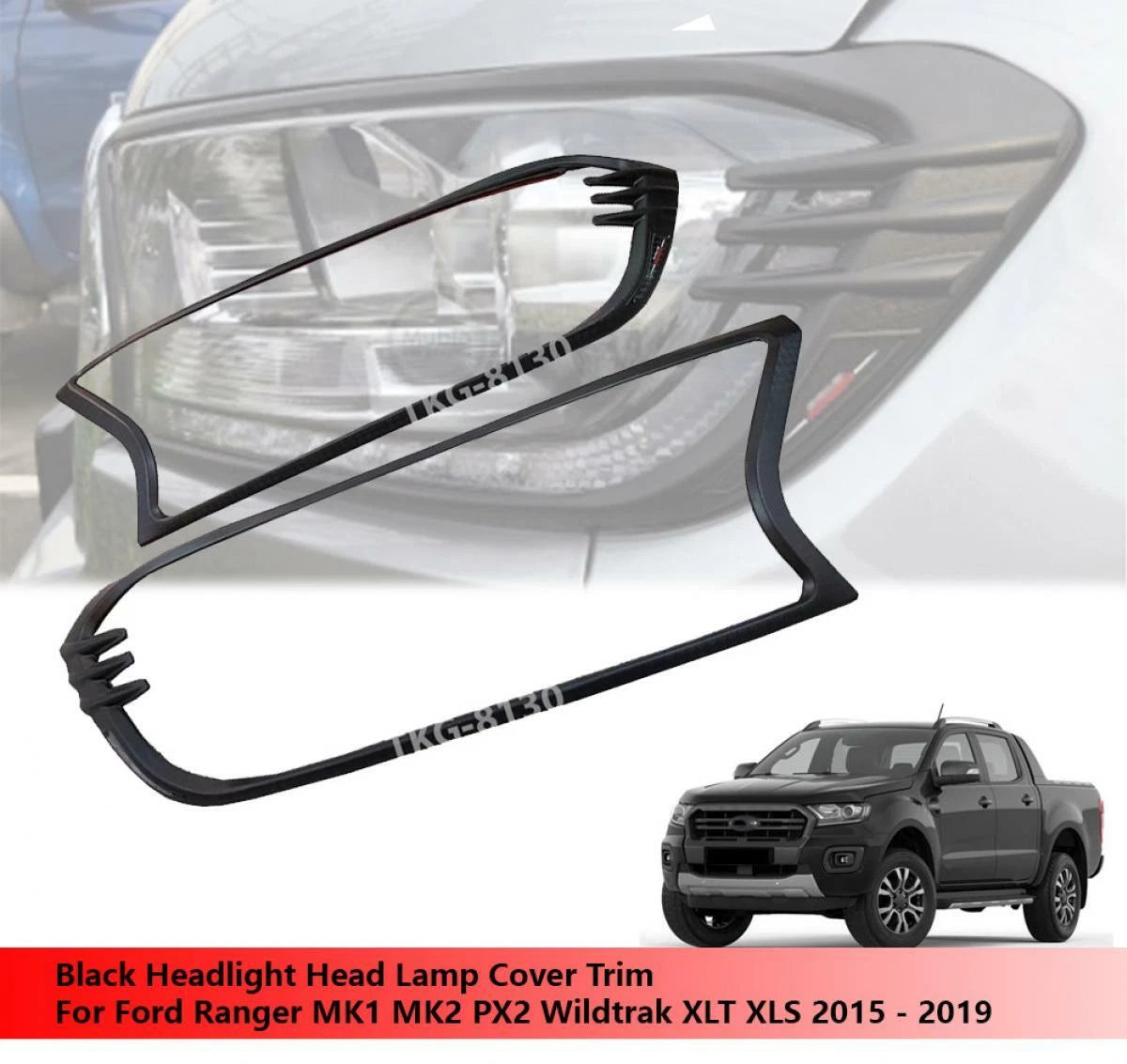Headlight Cover Trim for Ford Ranger (2016-2019)