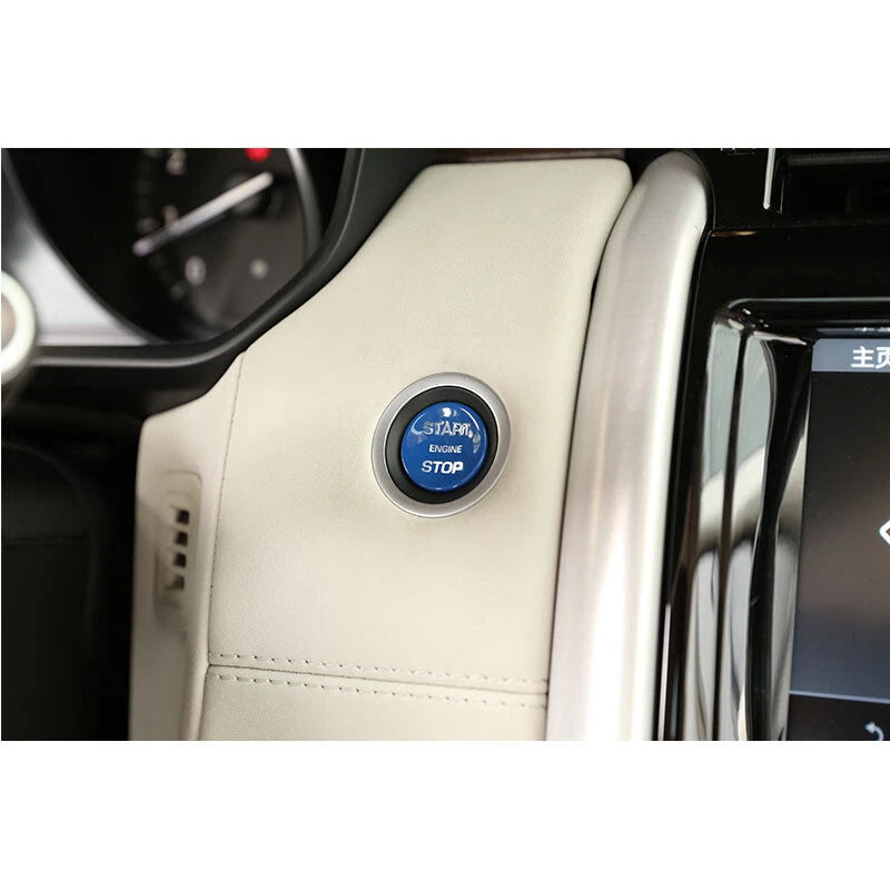 Blue Engine Start Buttons Key Cover Parts fit For Land Rover Discovery Sport LR4