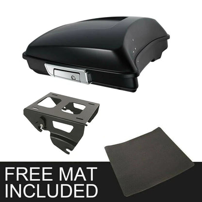 Matte Black Razor Trunk Solo Mount Rack for Harley Street Glide (2014-2025)