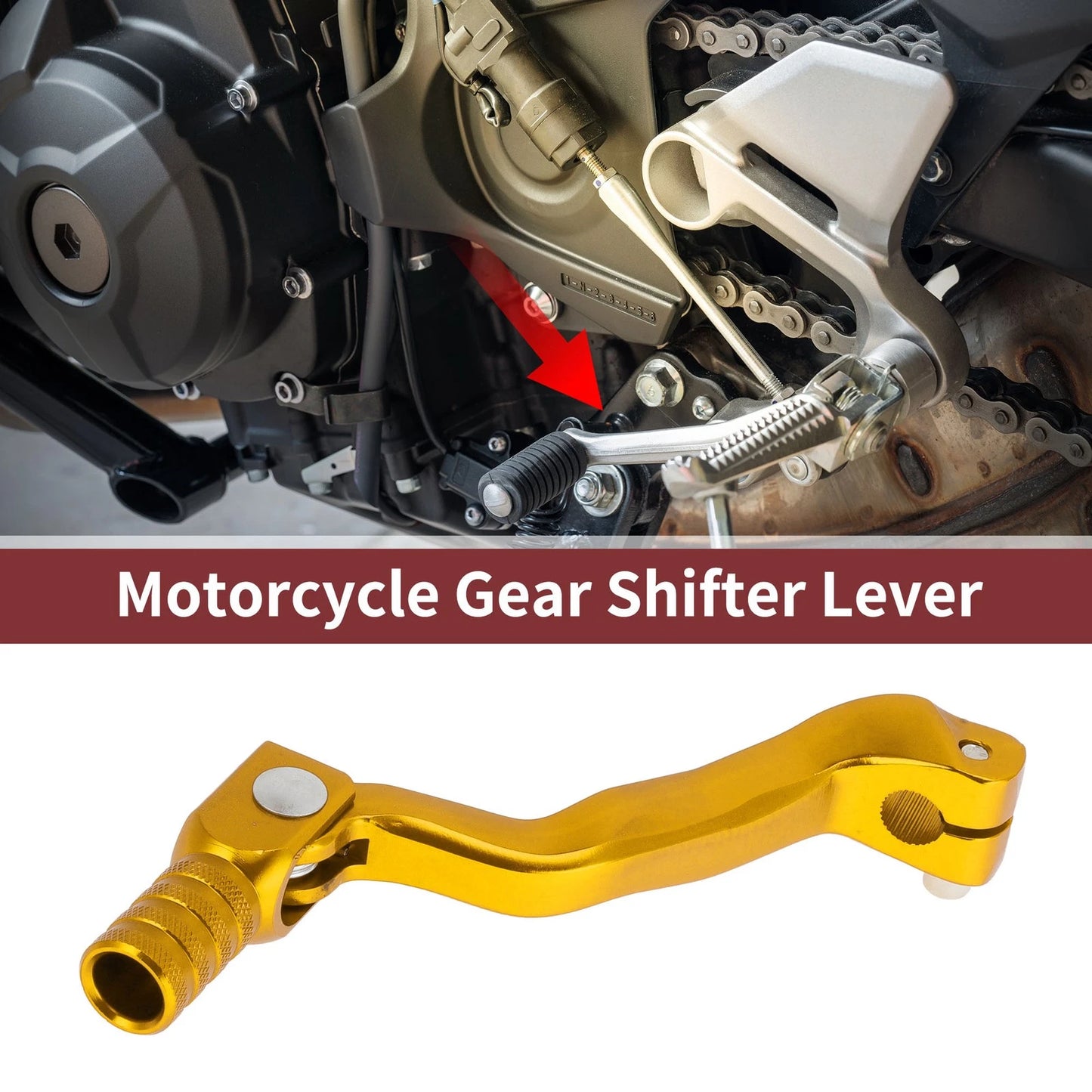 Folding Motorcycle Gear Shifter Lever for Yamaha TTR 50cc Yellow