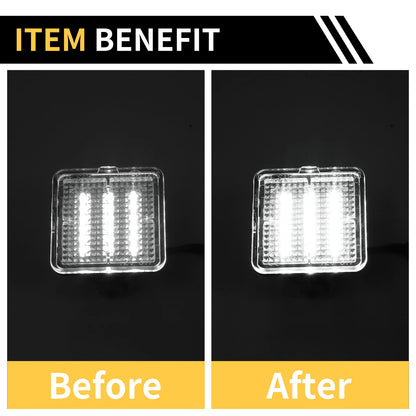 2 x License Plate Light Tag Lamps for Toyota Tundra (2014-2019) Clear Lens
