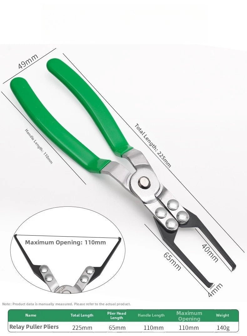 Clamp Pliers for Car Repair Automotive Relay Removal Fuse Puller Tool Green