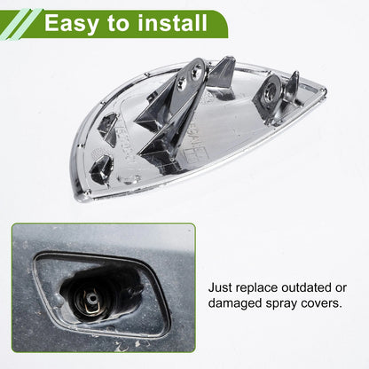 Front Left Washer Nozzle Cover for Mini (2001-2006) Chrome Silver Tone
