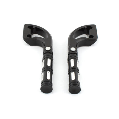 Black Passenger Footrest Peg Mount for Harley V-Rod VRSCA (2002-2006)