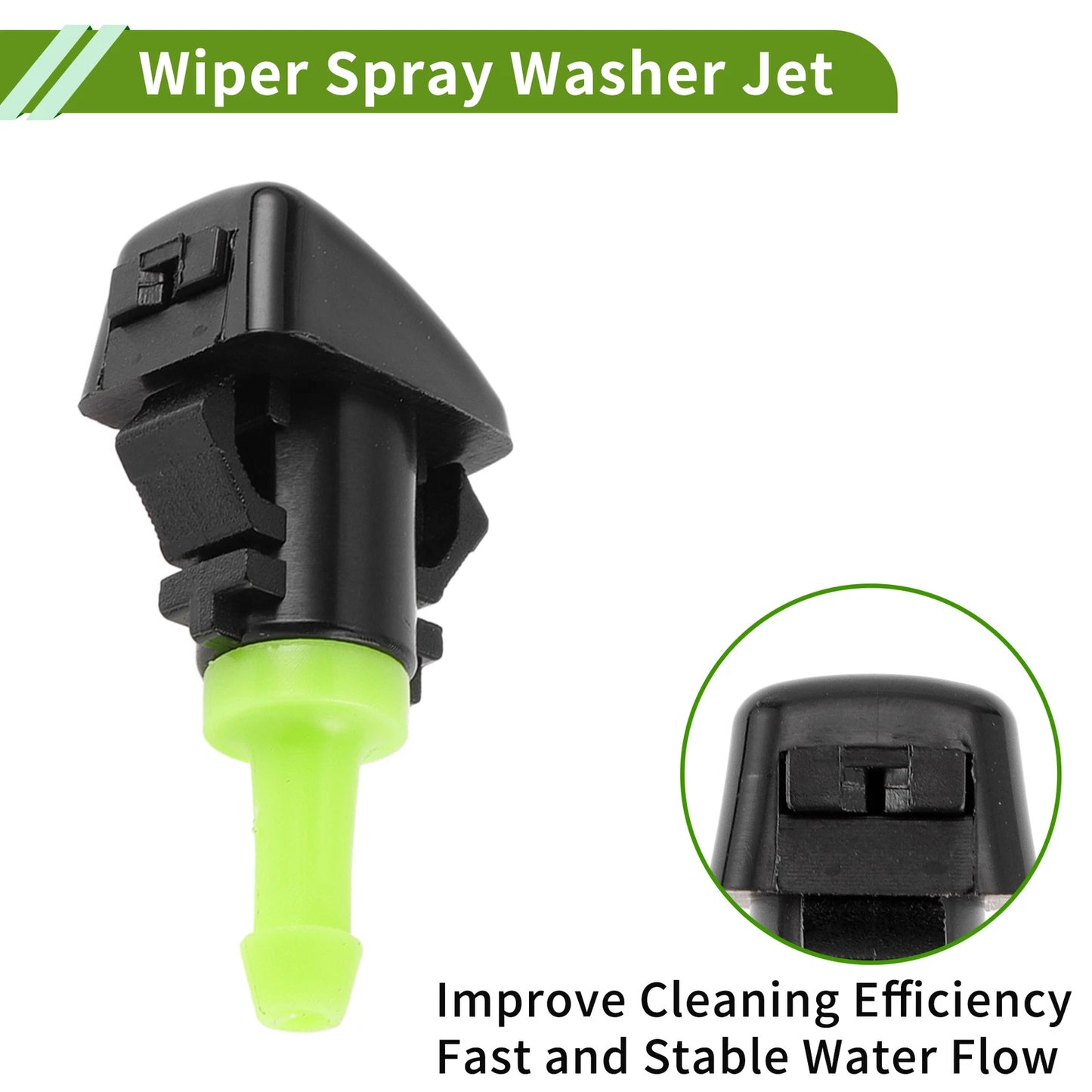 Windshield Washer Nozzle w/ Hose Connector for Chrysler
