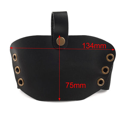 Leather Shifter Cover Boot Protector for Motorcycle Gear Pedal - Tan
