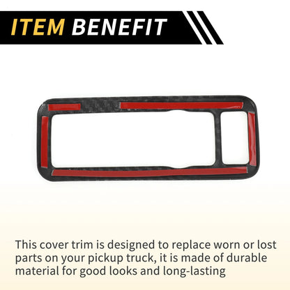 Carbon Fiber Headlight Switch Button Panel Cover for Ford Maverick (2022-2024)