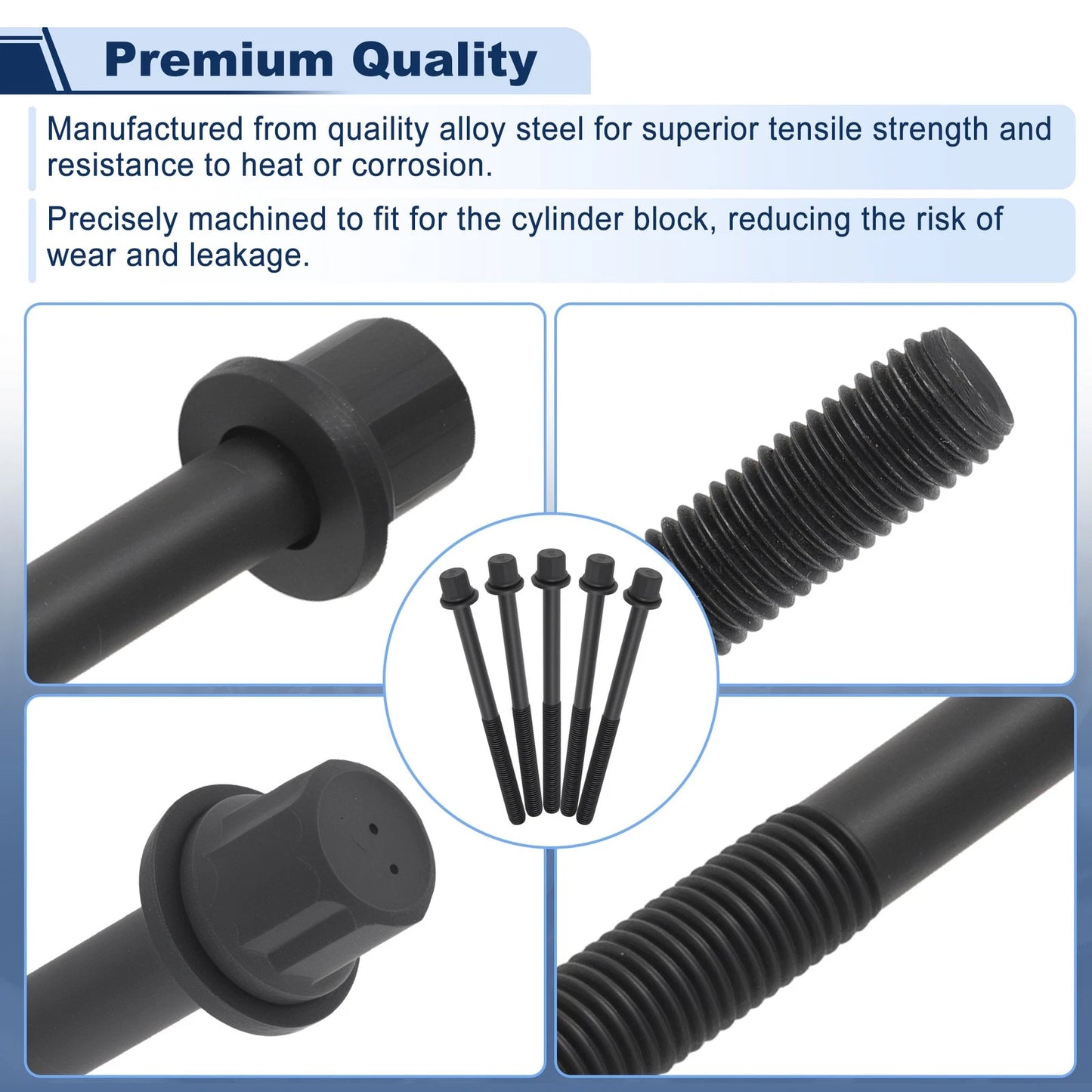 Engine Cylinder Head Bolt Set for Honda Accord, CR-V (2003-2009)