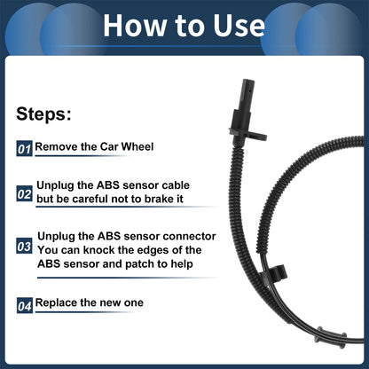 ABS Wheel Speed Sensor for Ford E-150 (2015-2021)
