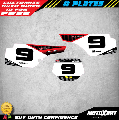 Custom Number Plate Graphics for Honda XR 250 (1986-1995)