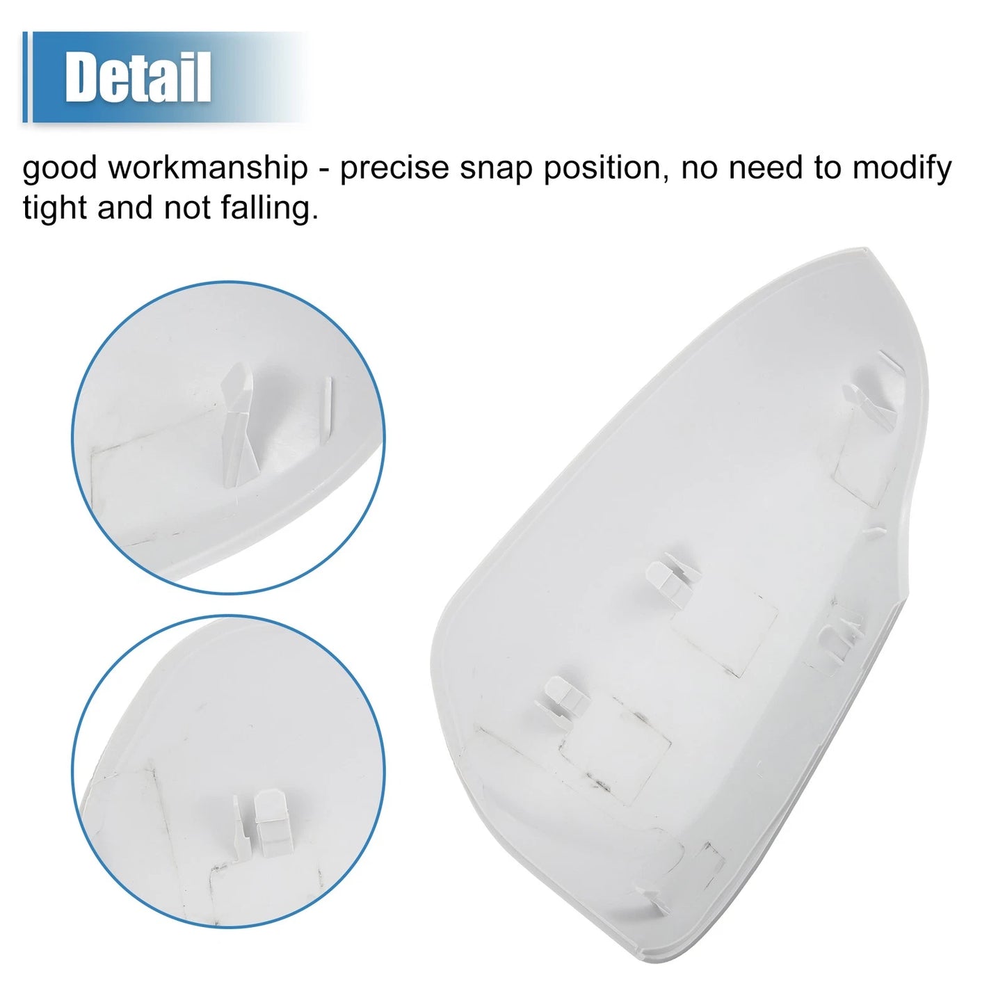 Unpainted Right Side Mirror Corner Triangle Cover for Toyota Corolla (2014-2017)