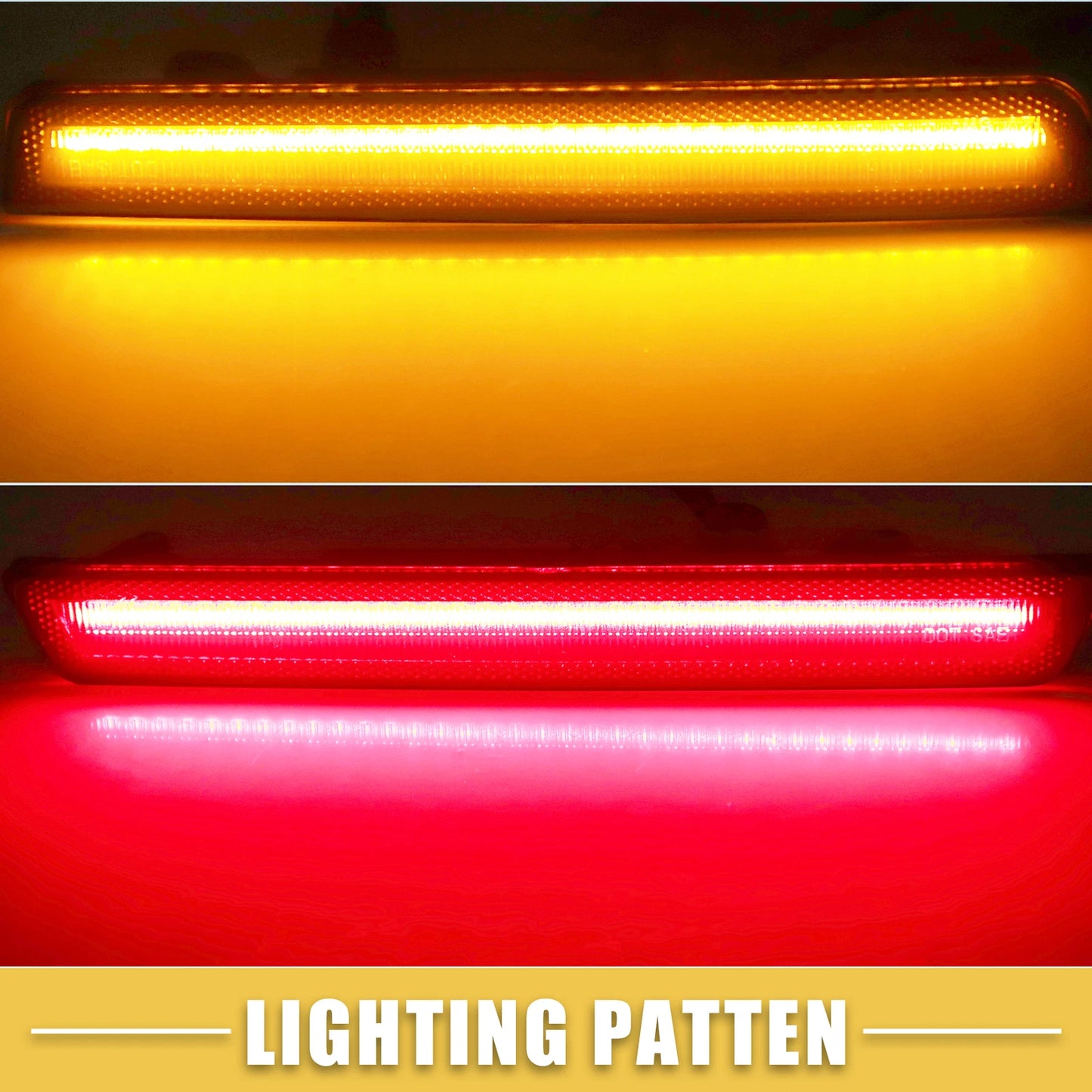 LED Side Marker Lights 2 x Amber Red for Dodge (68195788AB)