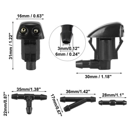2 x Windshield Washer Nozzle Kit for Toyota Sienna Solara Corolla Tundra
