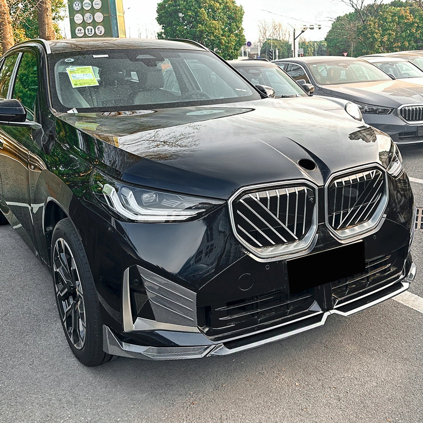 2 x Carbon Look Front Bumper Side Vent Trim for BMW X3 G45 (2025)
