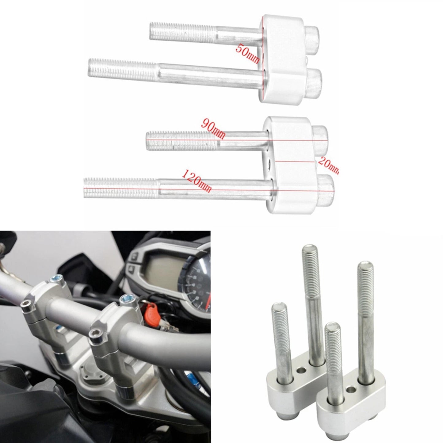 Handlebar Riser Clamp Adapter for Tigre Explorador XR XRX XRT (2016-2022)