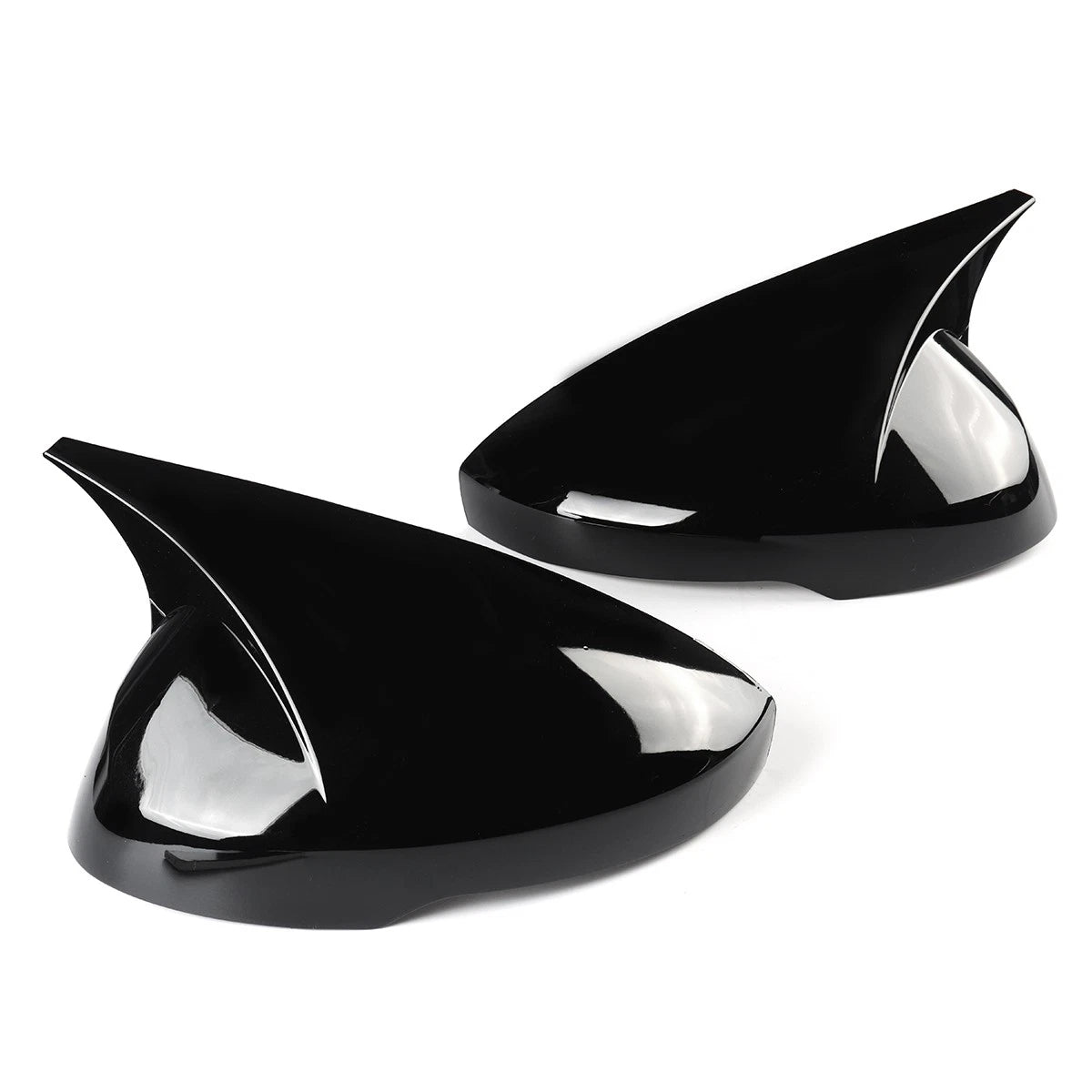 Pair / Black Side Rear View Mirror Cover Cap for Honda Civic (2022–2025)