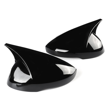 Pair / Black Side Rear View Mirror Cover Cap for Honda Civic (2022–2025)